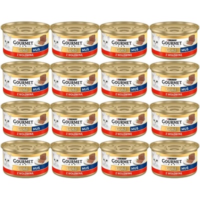 Gourmet Gold mousse s hovädzím mäsom 72 x 85 g