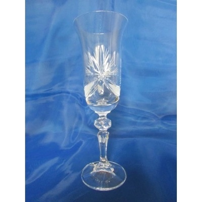 Bohemia Crystal Skleničky na šampaňské flétna Laura 12116/Mašle 6ks 150 ml