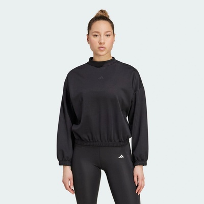 adidas dámska crop fitness mikina čierna