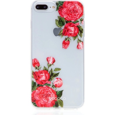 Pouzdro AppleMix BABACO Apple iPhone 6 / 6S - gumové - čiré - růže