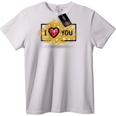 NOONEBRAND Тениска Любовно Сърце с Брокат - 3XL, Black