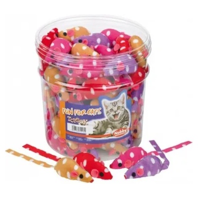 Nobby Играчка за котка мишка на точки цветна 7 см nobby Германия 71913