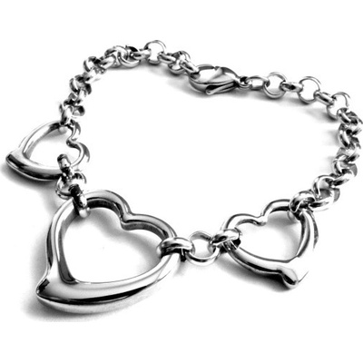 Steel Jewelry náramek srdce z chirurgické oceli NR150113