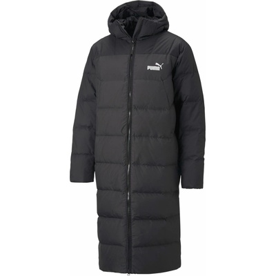 Puma LONG HOODED DOWN COAT čierna biela