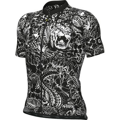 Alé Мъжка фланелка с къс ръкав за колоездене Alé Pragma Safari Jersey Cycling jersey - Black (056-3430-0113)