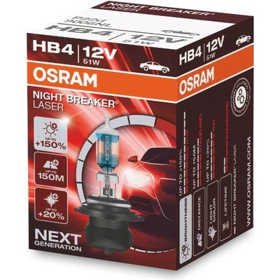 Osram Night Breaker Laser HB4 P22d 12V 51W 9006NL