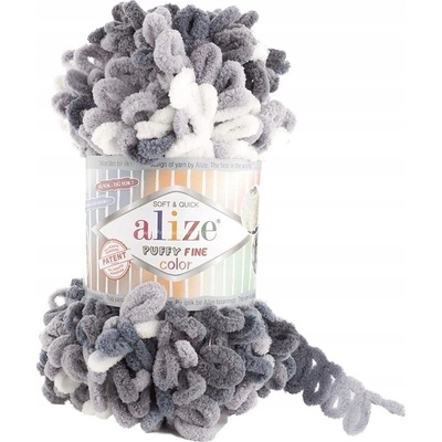 Priadza Puffy Fine Color 5925 Sivá