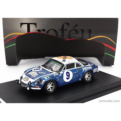 Trofeu Renault A110 Alpine night Version N 9 2nd Rally Acropolis 1975 Tassos Livieratos siroco Miltos Andrioulos Modrá Met Bílá 1:43