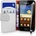 Samsung I9070 Galaxy S Advance Wallet Калъф Бял + Протектор