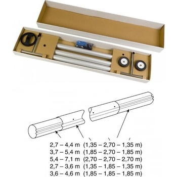 Teleskopická tyč 3,7 – 4,6 m