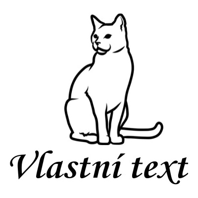 Nažehlovací nápis kočka, vlastní text Vzor: 2, Potisk: černá, Motiv: srdce
