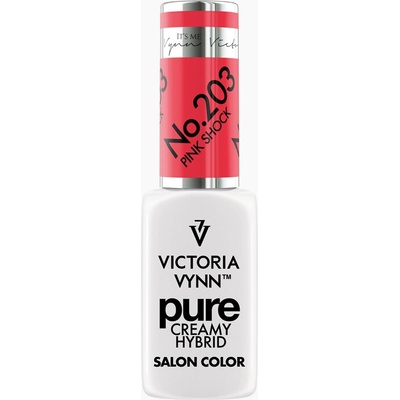 VICTORIA VYNN Hybridní gel lak PURE CREAMY HYBRID 203 Pink Shock 8 ml