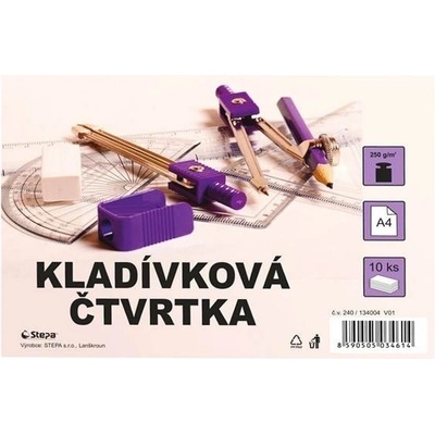 Karton kreslicí A4 250 g bílý 10 ks – Zboží Dáma