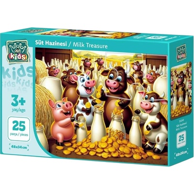 Art Puzzle Детски пъзелArt Puzzle от 25 XXL части - Млечно съкровище (35041)