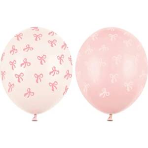 Party Deco Балони с Панделки - Микс Розово и Крем (1 Пакет / 2 Бр. ) (sb14p-340-000)