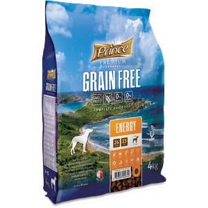 Petnutrition Беззърнени гранули за енергия с пилешко и сьомга за кучета PRINCE GRAIN FREE Energy 4kg/12kg - за средни и големи породи - petvitaminhouse - 35,20 лв