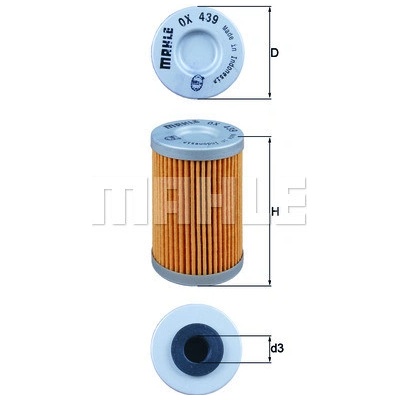 Olejový filter MAHLE ORIGINAL OX 439D (OX439D)