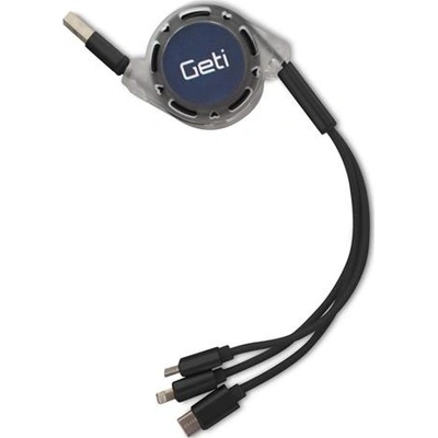 Geti GCU 01 USB 3v1 samonavíjecí, černý