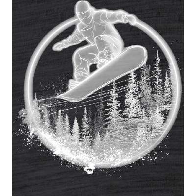 123TRIKO termoska Snowboardista-neon, V1 ,bílý potisk 500 ml