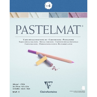 Clairefontaine Pastelmat Glued Pad N4 Скицник 12 24 x 30 cm 360 g (96111C)