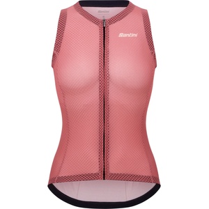 Santini Дамска фланелка с къс ръкав за колоездене Santini Women's Opal Sleeveless Jersey Cycling singlet - Rosa - размер XS (156-2733-0112)