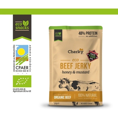 Cherky BIO Beef Jerky Med a Hořčice 30 g