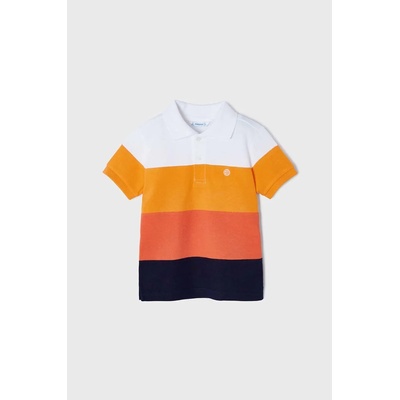 MAYORAL Детска памучна тениска с яка Mayoral в оранжево с десен (3151.5D.MINI)