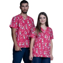 Unity Medical RED BEAR Unisex zdravotnícka tunika červená