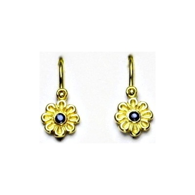 Čištín dětské granát kytička zlaté žluté zlato VE 175