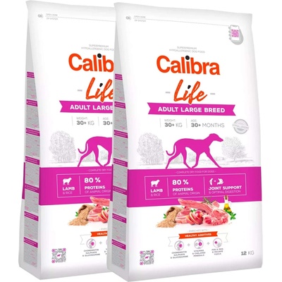 Calibra Dog Life Adult Large Breed Lamb 2 x 12 kg