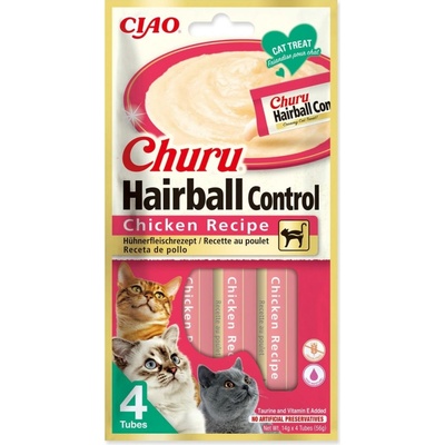Churu Cat Hairball Control Chicken Recipe 4 x 14 g