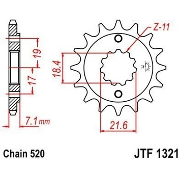 JT Sprockets JTF 1321-14