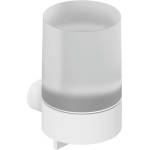 Kludi Vela R - Дозатор за сапун с държач, стъкло/матово бяло 5897653 (5897653)