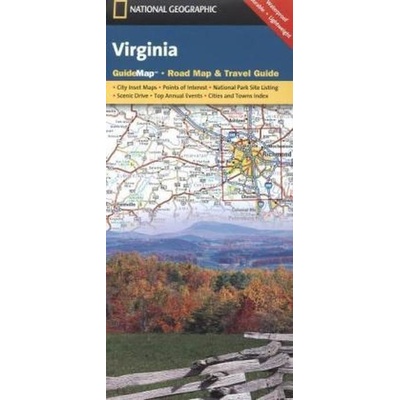 Virginia USA cestovní mapa GPS komp. NGS