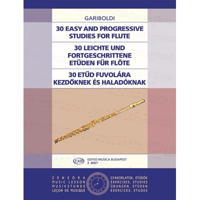 Editio Musica Budapest 30 Easy and Progressive Studies for flute