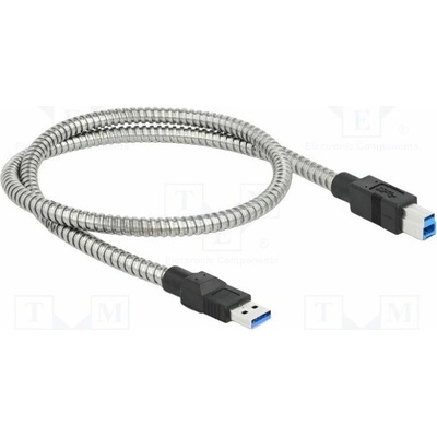 Delock 86777 USB A vidliceUSB B vidlice 0,5m stříbrný