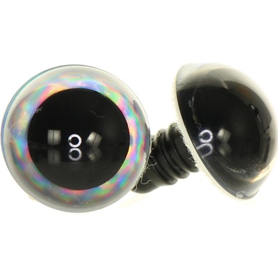 Oči metalické stříbrné 16 mm