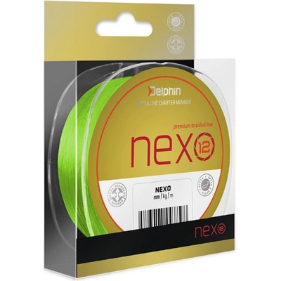 Delphin šňůra NEXO 12 fluo zelená 300m 0,10mm 6,8kg