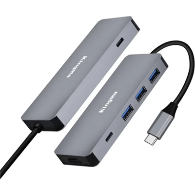 KingMa 6 в1 USB C хъб Type-C с HDMI и PD зареждане