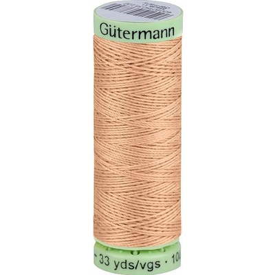 Polyesterové nitě Gütermann Jeans návin 30 m, střední, 186 přírodní stř.