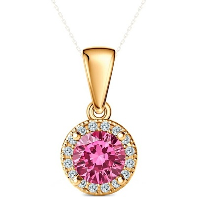 Savicki Prívesok This is Love žlté zlato ružový laboratórny diamant laboratórne diamanty TIL Z01 BR 050 LABPINK Z