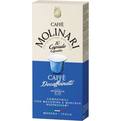 Caffé MOLINARI Nespresso bezkofeinová káva 10 ks