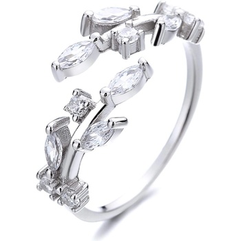 Silenti Jewelry Сребърен пръстен "Флора" - 8 - 57мм (18.1мм диам. )