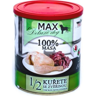 Sokol Falco Max Deluxe Dog Adult 1/2 kuřete se zvěřinou 8 x 800 g