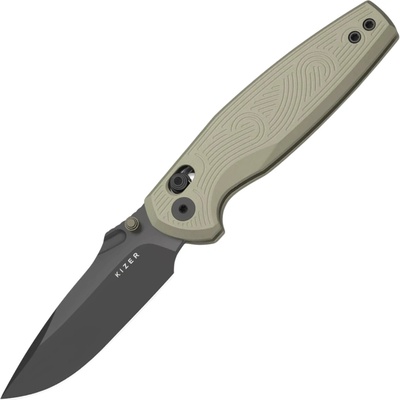 Kizer Khamsin Nitro-V, Gray PVD Coating & Stonewashed, Aluminum V3791A1