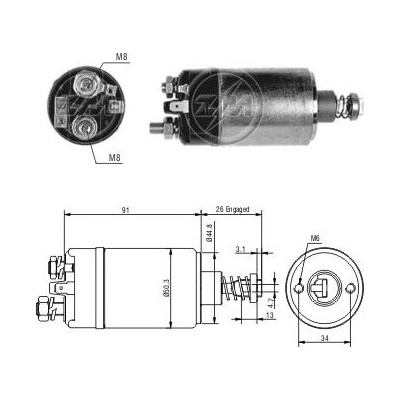 Spínač startéru 0001312100 Bosch 0331302097