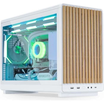 Lian Li A3 TG Wood Edition white