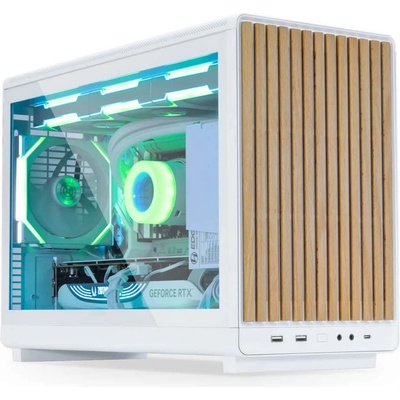 Lian Li A3 TG Wood Edition white