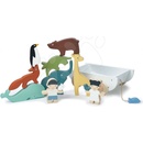 Tender Leaf Toys TL8469 Drevený chlapček a dievčatko so zvieratkami