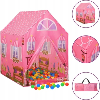 vidaXL Hrací stan pro děti růžový 69x94x104 cm